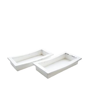 SET 3 VASSOI LEGNO RETT. 40X20,5X10,5/18 SBIANCATO ME SET 3 VASSOI LEGNO RETT. 40X20,5X10,5/18 SBIANCATO ME