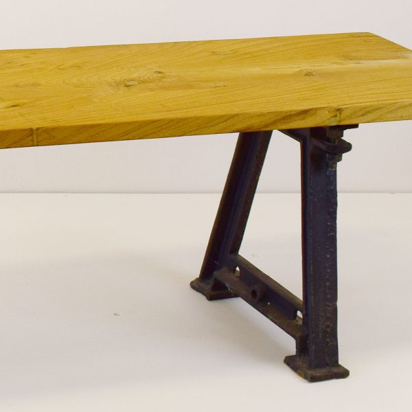 PANCHINA TEAK 40X180 CMH.43 CM C/GAMBE METALLO -VINTAGE- PANCHINA TEAK 40X180 CMH.43 CM C/GAMBE METALLO -VINTAGE-