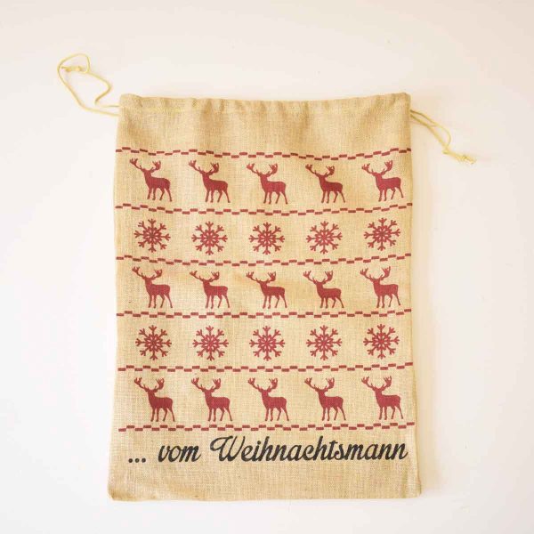 SACCO JUTA 50X70 CM -NATALE- ROSSO/BEIGE SACCO JUTA 50X70 CM -NATALE- ROSSO/BEIGE