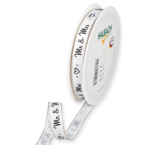 NASTRO -MR & MRS- 15MM 20MT BIANCO/NERO NASTRO -MR & MRS- 15MM 20MT BIANCO/NERO