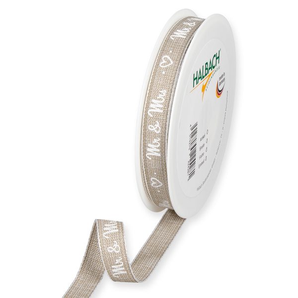 NASTRO -MR & MRS- 15MM 20MT NOCCIOLA/BIANCO NASTRO -MR & MRS- 15MM 20MT NOCCIOLA/BIANCO