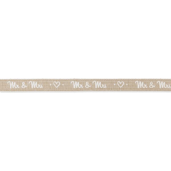 NASTRO -MR & MRS- 15MM 20MT NOCCIOLA/BIANCO NASTRO -MR & MRS- 15MM 20MT NOCCIOLA/BIANCO