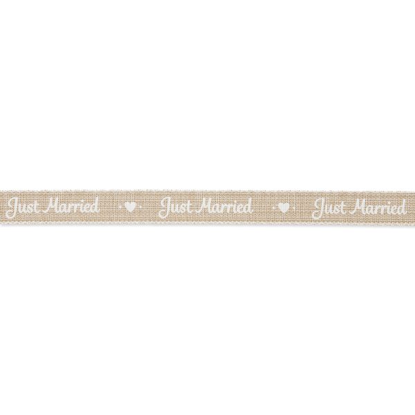 NASTRO -JUST MARRIED- 15MM 20MT NOCCIOLA/BIANCO NASTRO -JUST MARRIED- 15MM 20MT NOCCIOLA/BIANCO