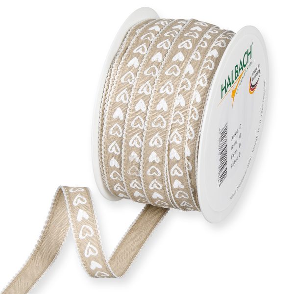 NASTRO -HEARTS- 15MM 25MT BEIGE/BIANCO NASTRO -HEARTS- 15MM 25MT BEIGE/BIANCO