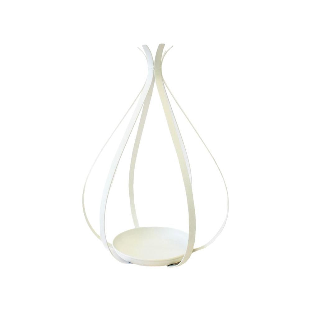 PORTACANDELA METALLO CM.50 BIANCO