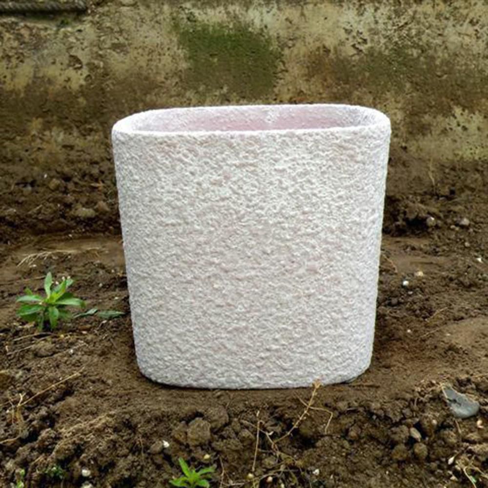 SET 2 VASI CERAMICA 14X14X12,5 CM -MATT/RAW- ASS.-G-LILLA