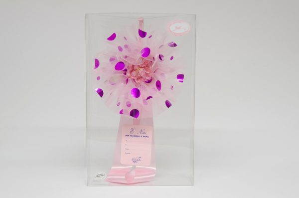 COCCARDA NASCITA H.40 CM BOLLICINE ROSA COCCARDA NASCITA H.40 CM BOLLICINE ROSA
