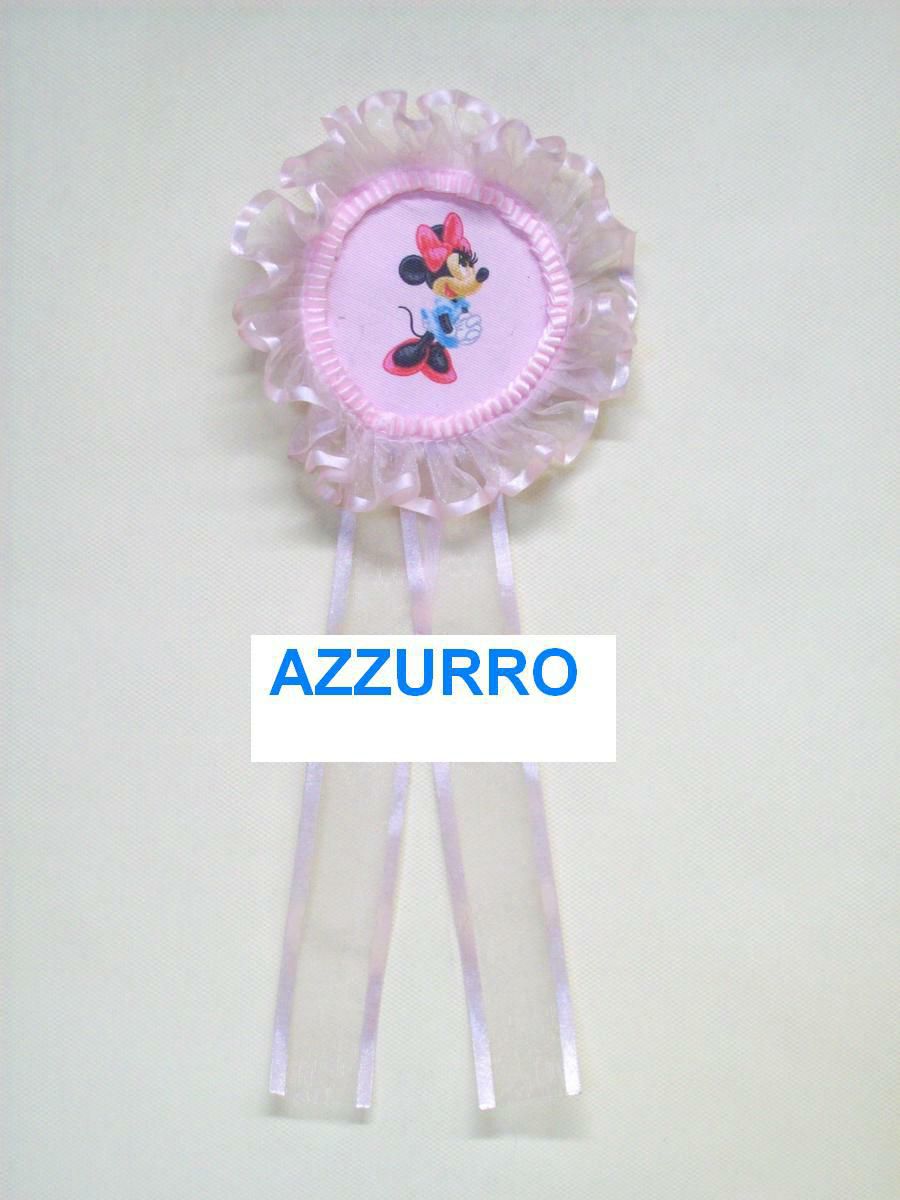 COCCARDA NASCITA H.35 CM MINNI AZZURRO