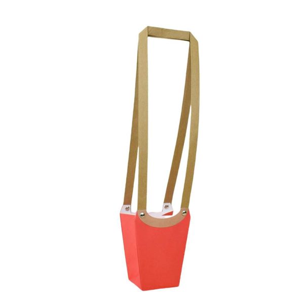 SHOPPERS CARTA 6,5X6,5 H.13+10 CM CONF. PZ.10 ROSSO/NATURALE SHOPPERS CARTA 6,5X6,5 H.13+10 CM CONF. PZ.10 ROSSO/NATURALE