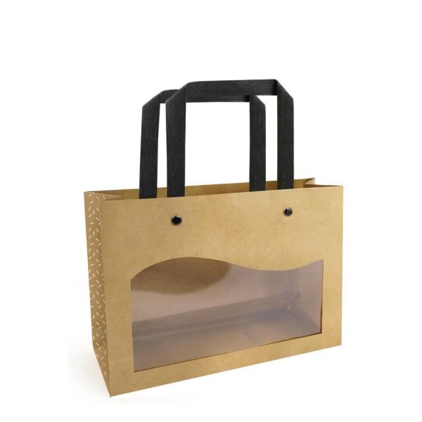 SHOPPERS CARTA 20X7,5 H.15 CM PZ.10 -DELICATESSEN-NATURALE/NERO SHOPPERS CARTA 20X7,5 H.15 CM PZ.10 -DELICATESSEN-NATURALE/NERO