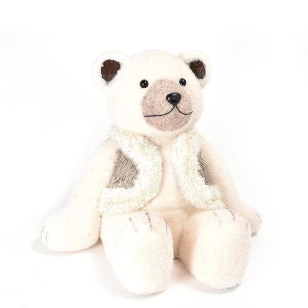ORSO SEDUTO PELUCHE 32X26 CM H.27 CM AVORIO