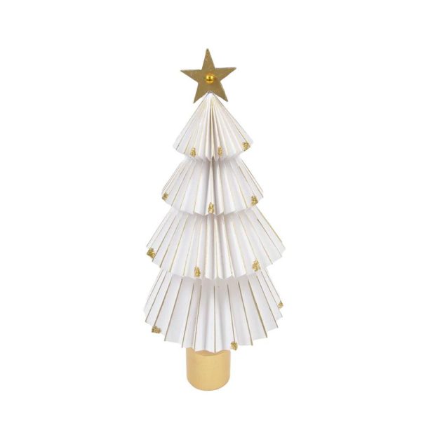 ALBERO CARTA H.34 CM C/STELLA BIANCO/ORO DS ALBERO CARTA H.34 CM C/STELLA BIANCO/ORO DS