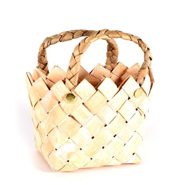 CESTO VIMINI C/MANICI 11X8X9,5 CM H.15 CM NATURALE CESTO VIMINI C/MANICI 11X8X9,5 CM H.15 CM NATURALE