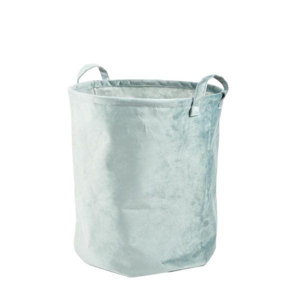 BORSA CILINDRO VELLUTO C/MANICI D.35 CM H40 CM VERDE SALVIA DS BORSA CILINDRO VELLUTO C/MANICI D.35 CM H40 CM VERDE SALVIA DS