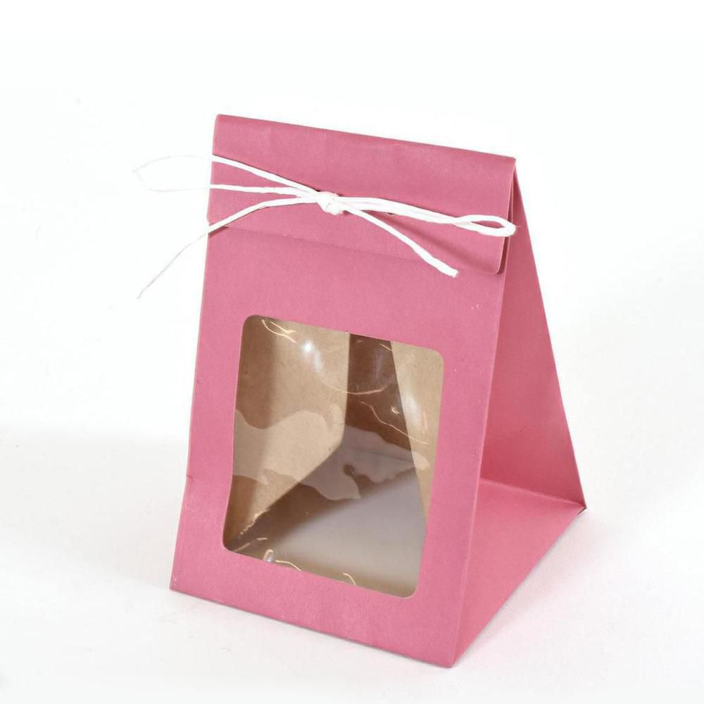 SACCHETTO CARTA C/FINESTRA 8X8X12 CM CONF. PZ.12 FUCSIA SACCHETTO CARTA C/FINESTRA 8X8X12 CM CONF. PZ.12 FUCSIA