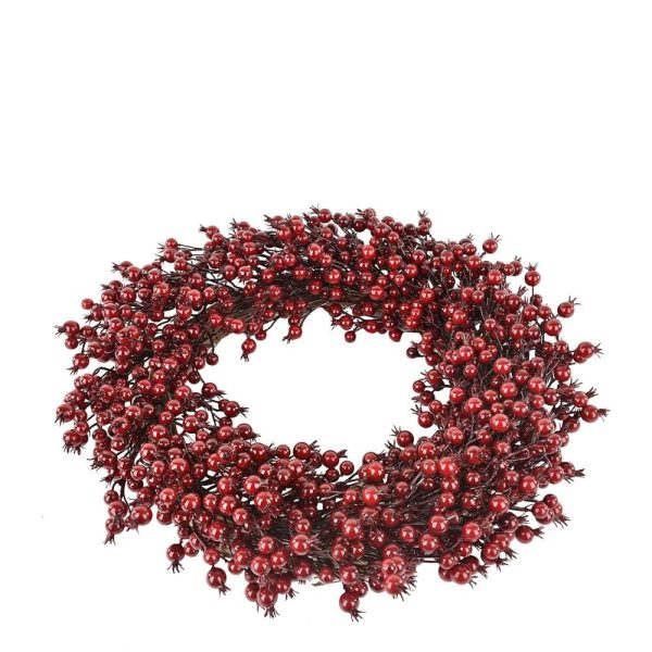 CORONA BACCHE D.56 CM ROSSO CORONA BACCHE D.56 CM ROSSO