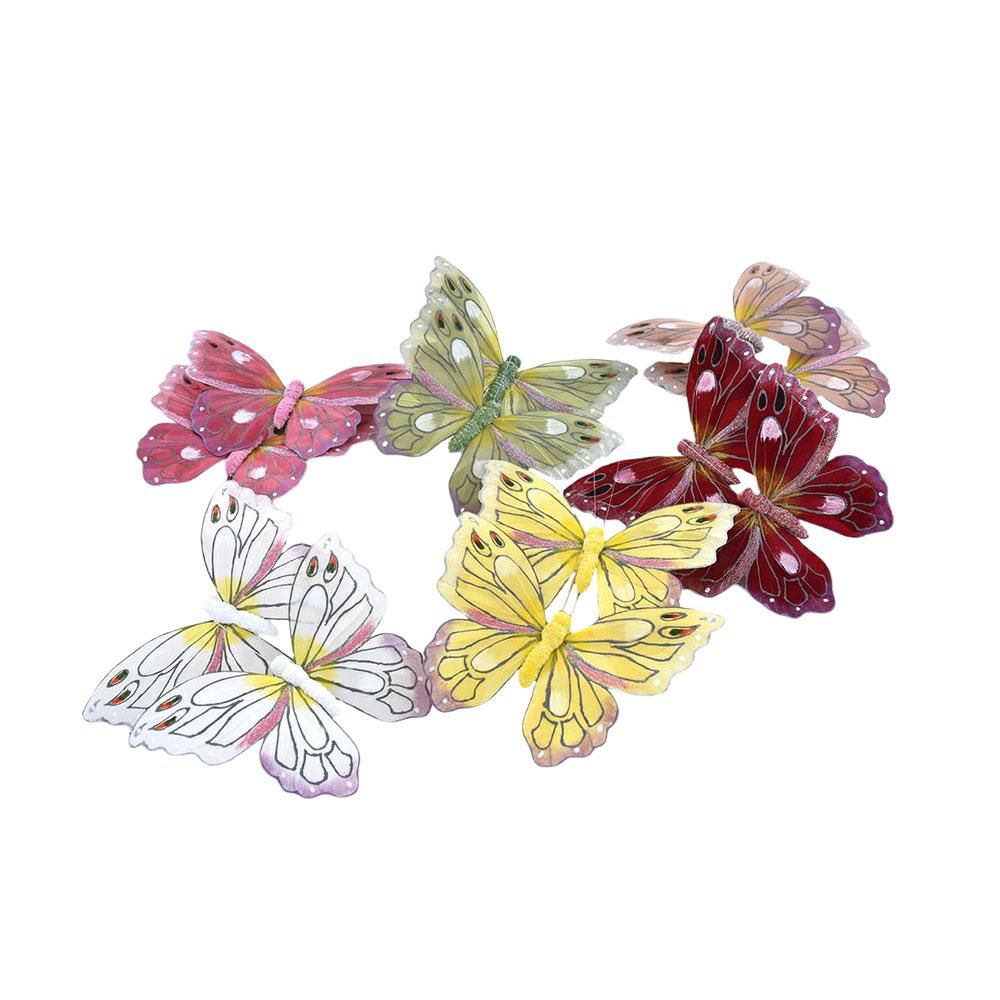 SET 12 FARFALLE C/CLIP CM.15 ASSORTITE SET 12 FARFALLE C/CLIP CM.15 ASSORTITE