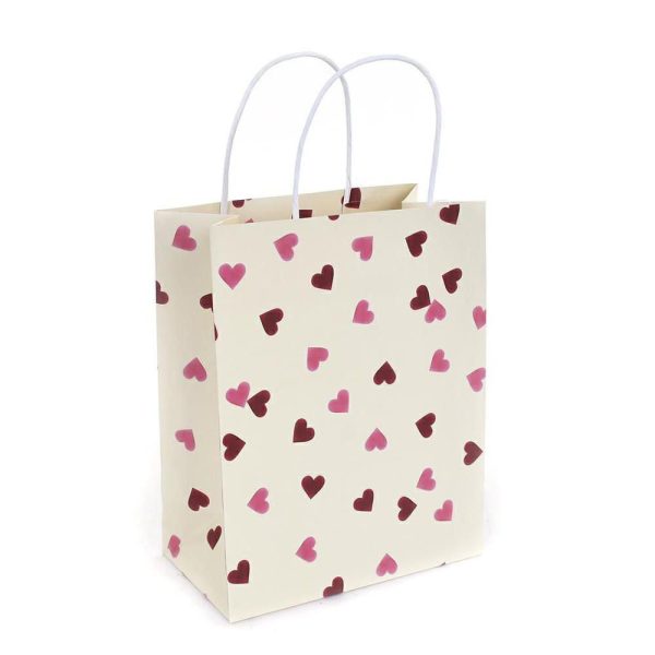 SET 12 SHOPPERS CARTA C/CUORI H.25 CM BIANCO/FUXIA SET 12 SHOPPERS CARTA C/CUORI H.25 CM BIANCO/FUXIA