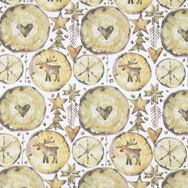 BOBINA KRAFT -HYGGE- CM100X25 MT BIANCO/ORO BOBINA KRAFT -HYGGE- CM100X25 MT BIANCO/ORO