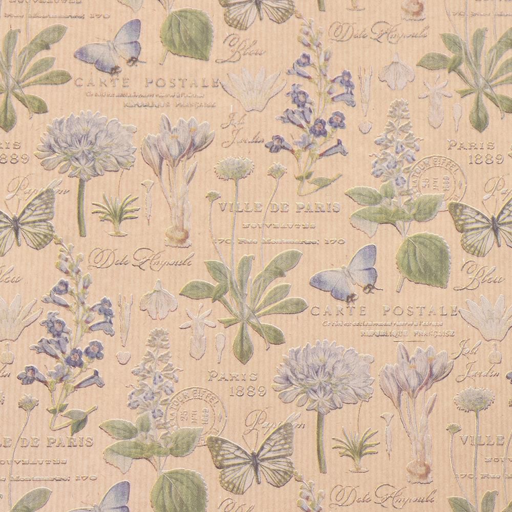 BOBINA CARTA IMPERMEABILE -HERBARY- CM 100X25 MT NATURALE