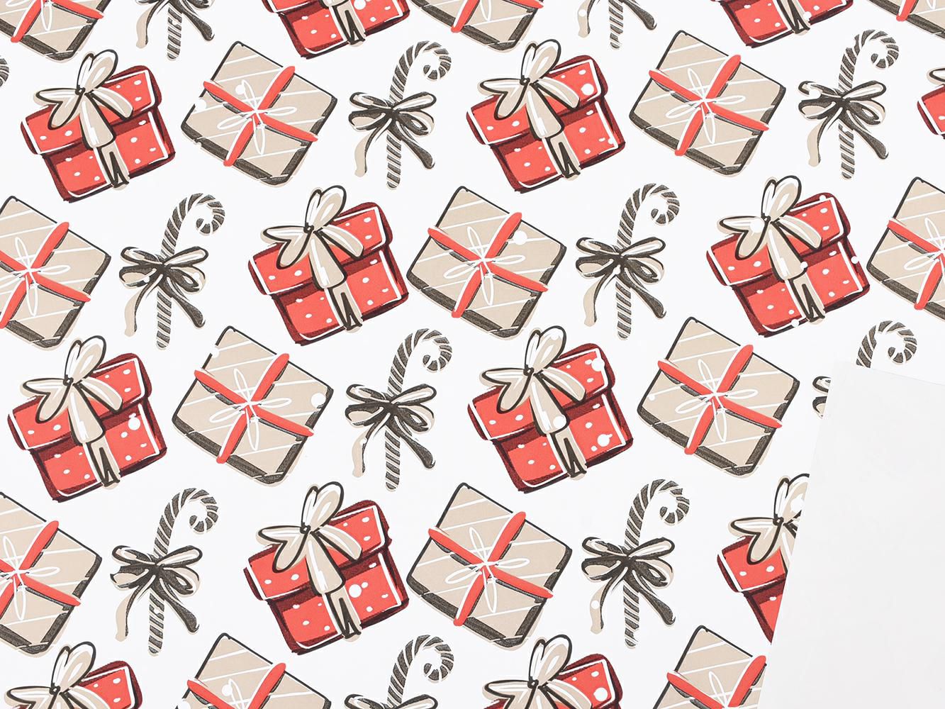 BOBINA PPL -CADEAUX- CM100X25 MT BIANCO/ROSSO