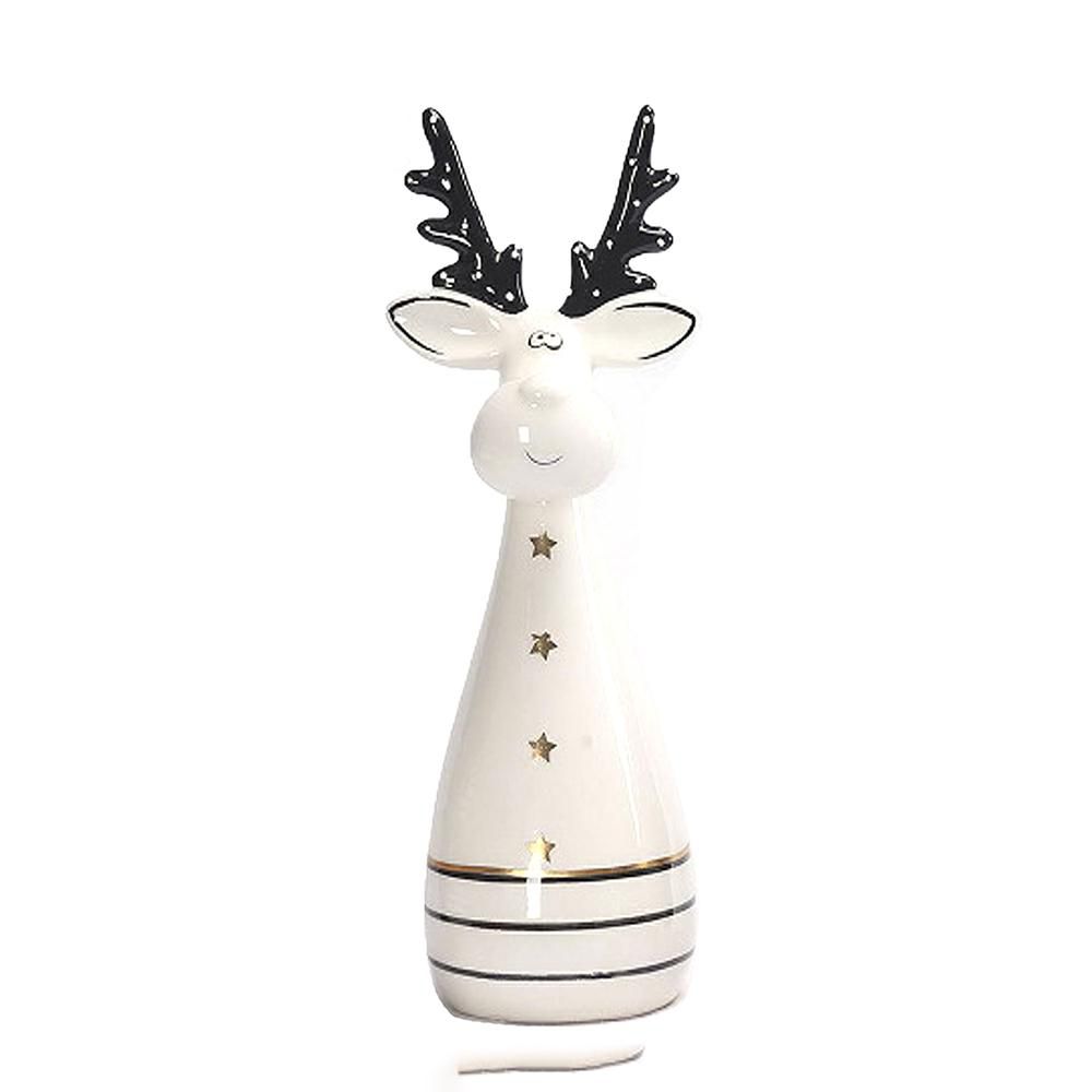 RENNA CERAMICA 11,7X10 CM H.30 CM BIANCO/NERO