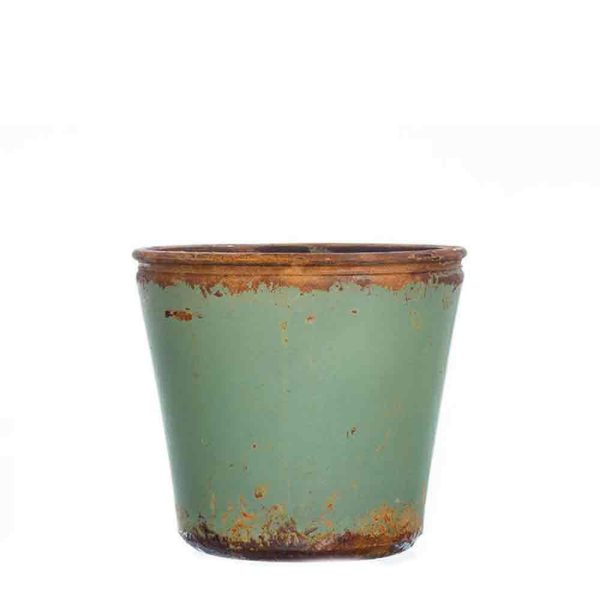 VASO VETRO D.13 CM H.12CM VERDE VASO VETRO D.13 CM H.12CM VERDE