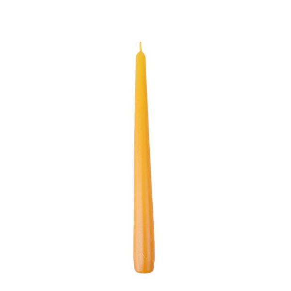 CANDELA CONICA D.2,3 CMH.24,5 CM CONF.PZ 10 GLANZLACK GIALLO