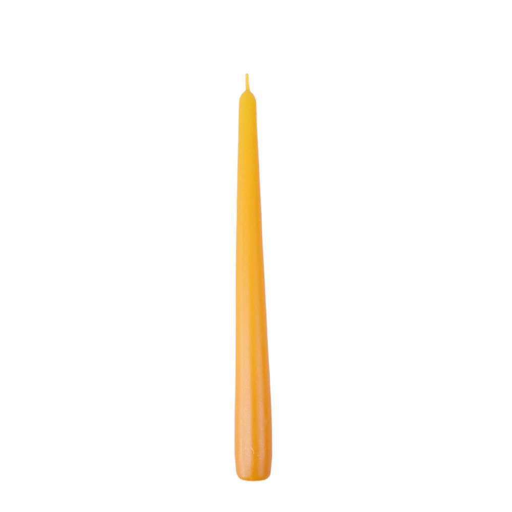 CANDELA CONICA D.2,3 CMH.24,5 CM CONF.PZ 10 GLANZLACK GIALLO