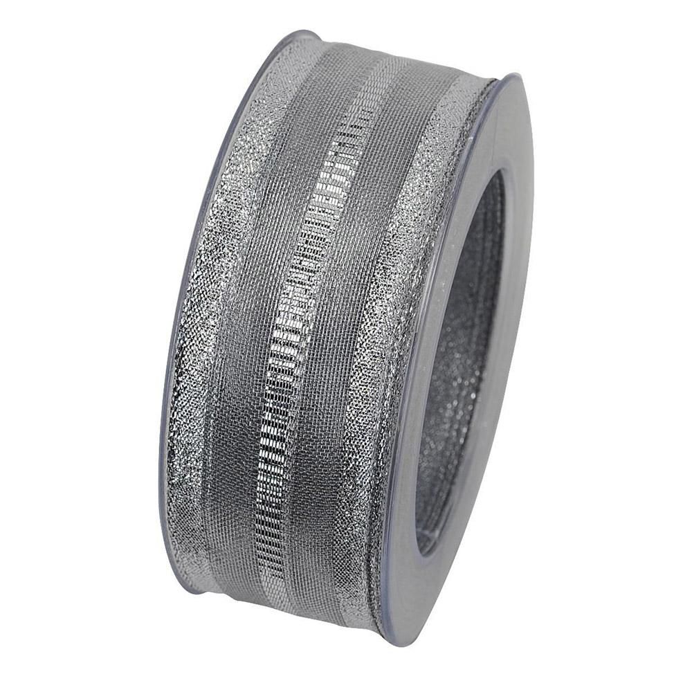 NASTRO ART.X186 -SKYLINE- 40MM 20MT ARGENTO