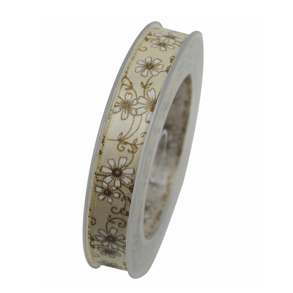 NASTRO ART.X224 FLOWERFIELD15MM 20MT MARRONE