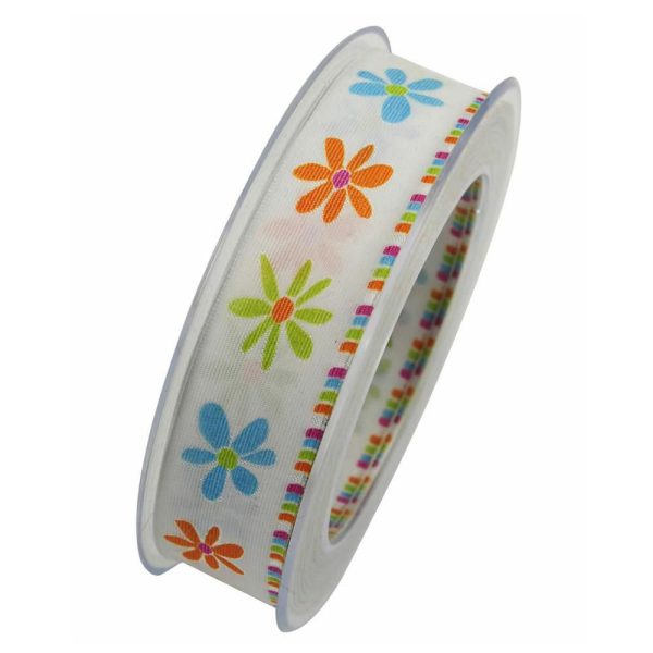 NASTRO ART.X240 STROHBLUMEN 25MM 20MT BIANCO