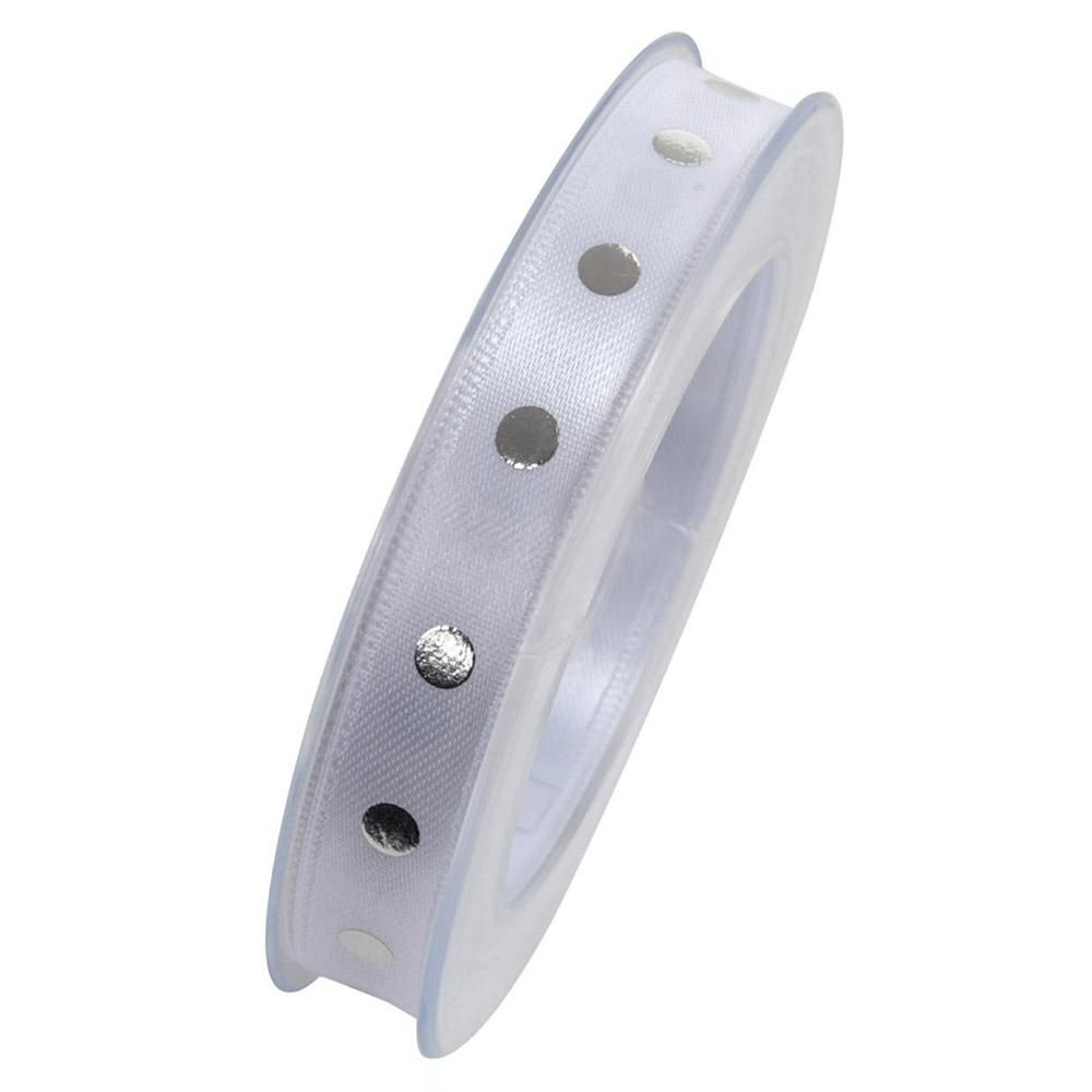 NASTRO ART.X840 -RICHMOND- 15MM 20MT BIANCO/ARGENTO NASTRO ART.X840 -RICHMOND- 15MM 20MT BIANCO/ARGENTO