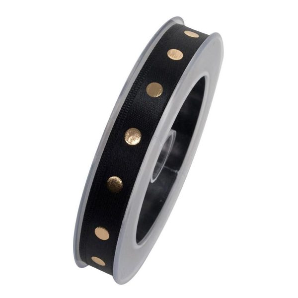 NASTRO ART.X840 -RICHMOND- 15MM 20MT NERO/ORO