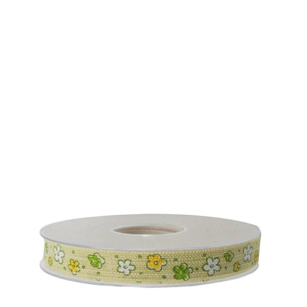 NASTRO ART.X915 BELLISSIMO 15MM 20MT VERDE FIORELLINI GLLO/VDE