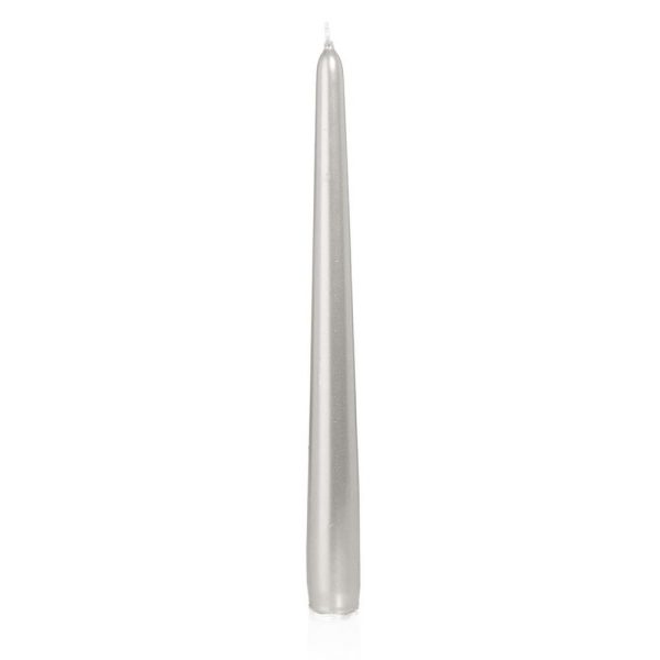 CANDELA CONICA D.2,5 CMH.25 CM -250/25- CONF. PZ.12 ARGENTO