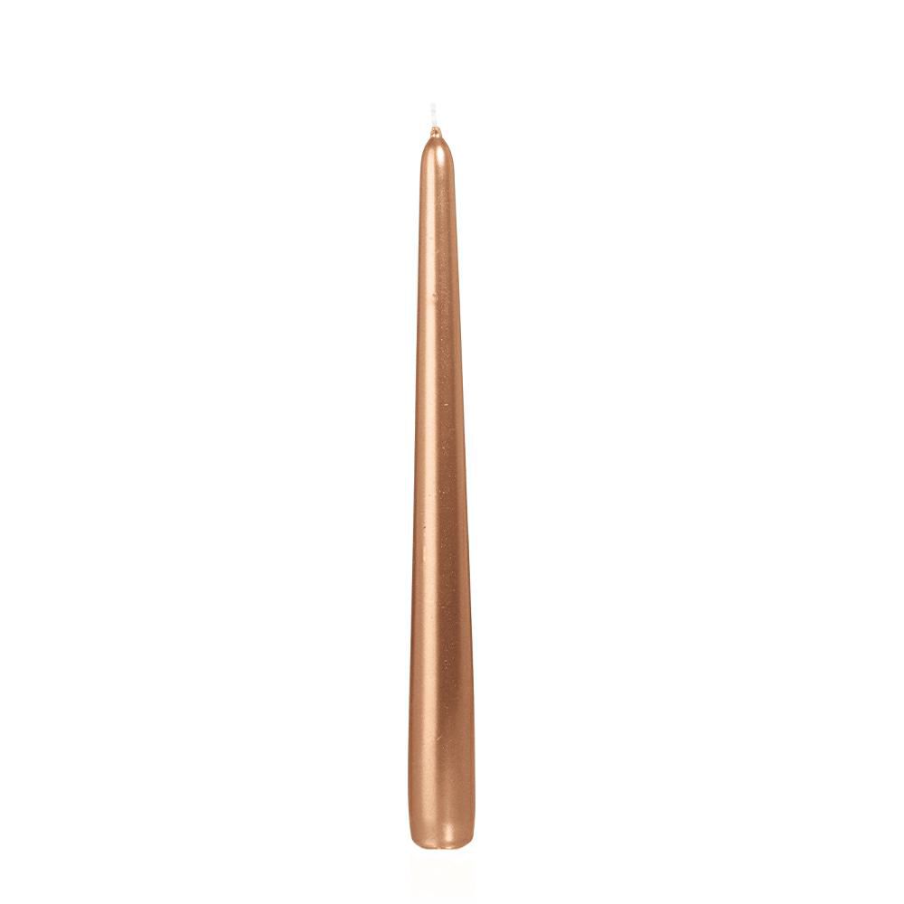 CANDELA CONICA D.2,5 CMH.25 CM -250/25- CONF. PZ.12 ROSEGOLD