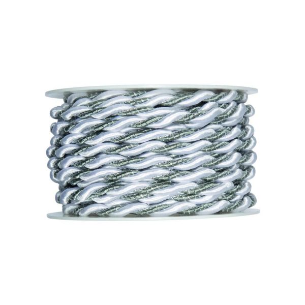 CORDINO 2CAPI ART.568 6MM. 10M.BIANCO/GRIGIO/ARGENTO