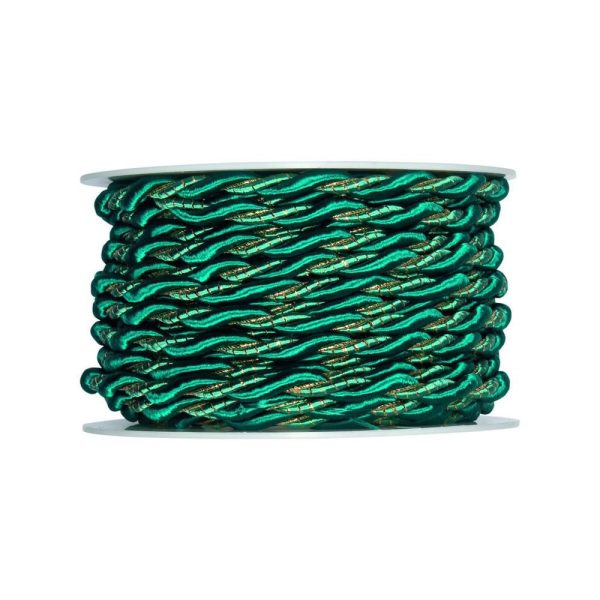 CORDINO 2CAPI ART.568 6MM. 10M.PETROLIO/ORO CORDINO 2CAPI ART.568 6MM. 10M.PETROLIO/ORO