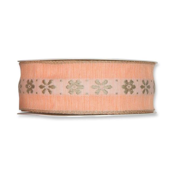 NASTRO ART.2865 -BLOSSOMS- 40MM 15MT SALMONE