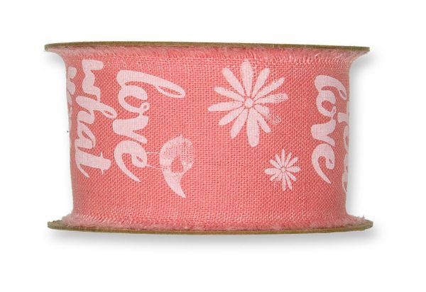 SET 3 NASTRI ART.24011 -LETTERING- 40MM 3MT FLAMINGO