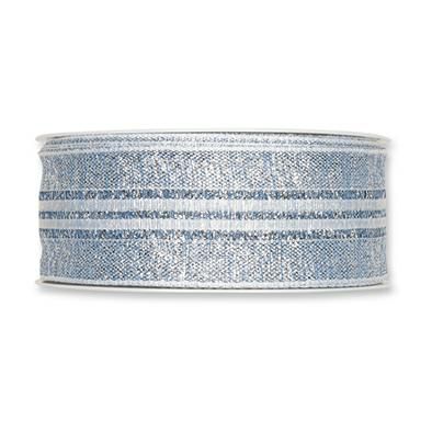 NASTRO ART.2840 -RIGHE LUREX- 40MM 25MT ARGENTO/BLU NASTRO ART.2840 -RIGHE LUREX- 40MM 25MT ARGENTO/BLU