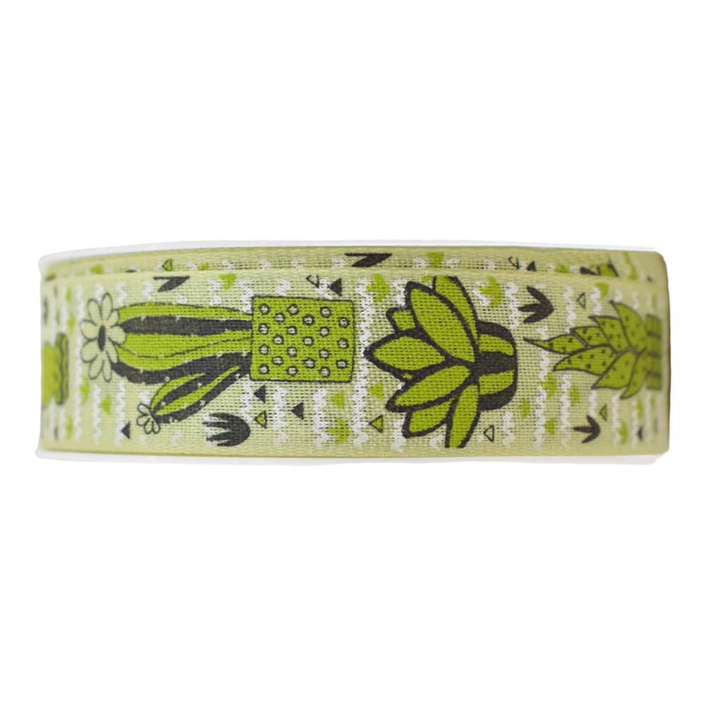 NASTRO ART.778 CACTUS 25MM 18MT VERDE/BIANCO