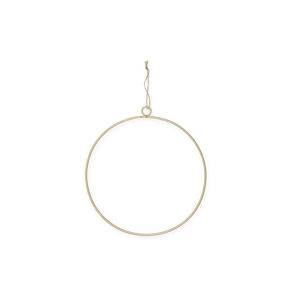 SET 4 CERCHI METALLO C/CORDA D.25 CM ORO SET 4 CERCHI METALLO C/CORDA D.25 CM ORO