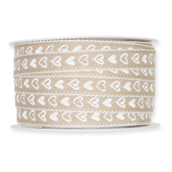 NASTRO -HEARTS- 15MM 25MT BEIGE/BIANCO NASTRO -HEARTS- 15MM 25MT BEIGE/BIANCO