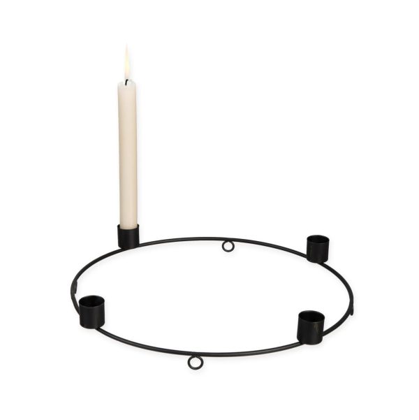 CANDELABRO METALLO D.30CM NERO CANDELABRO METALLO D.30CM NERO