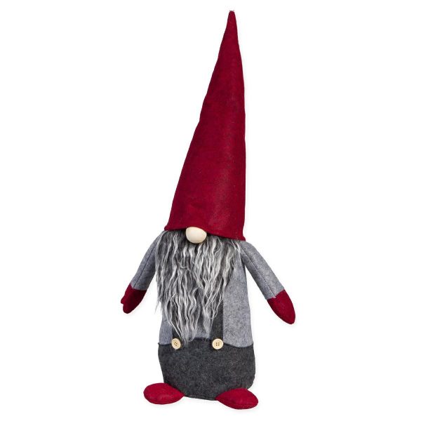 GNOMO TESSUTO D.13,5 CMH.55 CM ROSSO/GRIGIO/ANTRACITE GNOMO TESSUTO D.13,5 CMH.55 CM ROSSO/GRIGIO/ANTRACITE