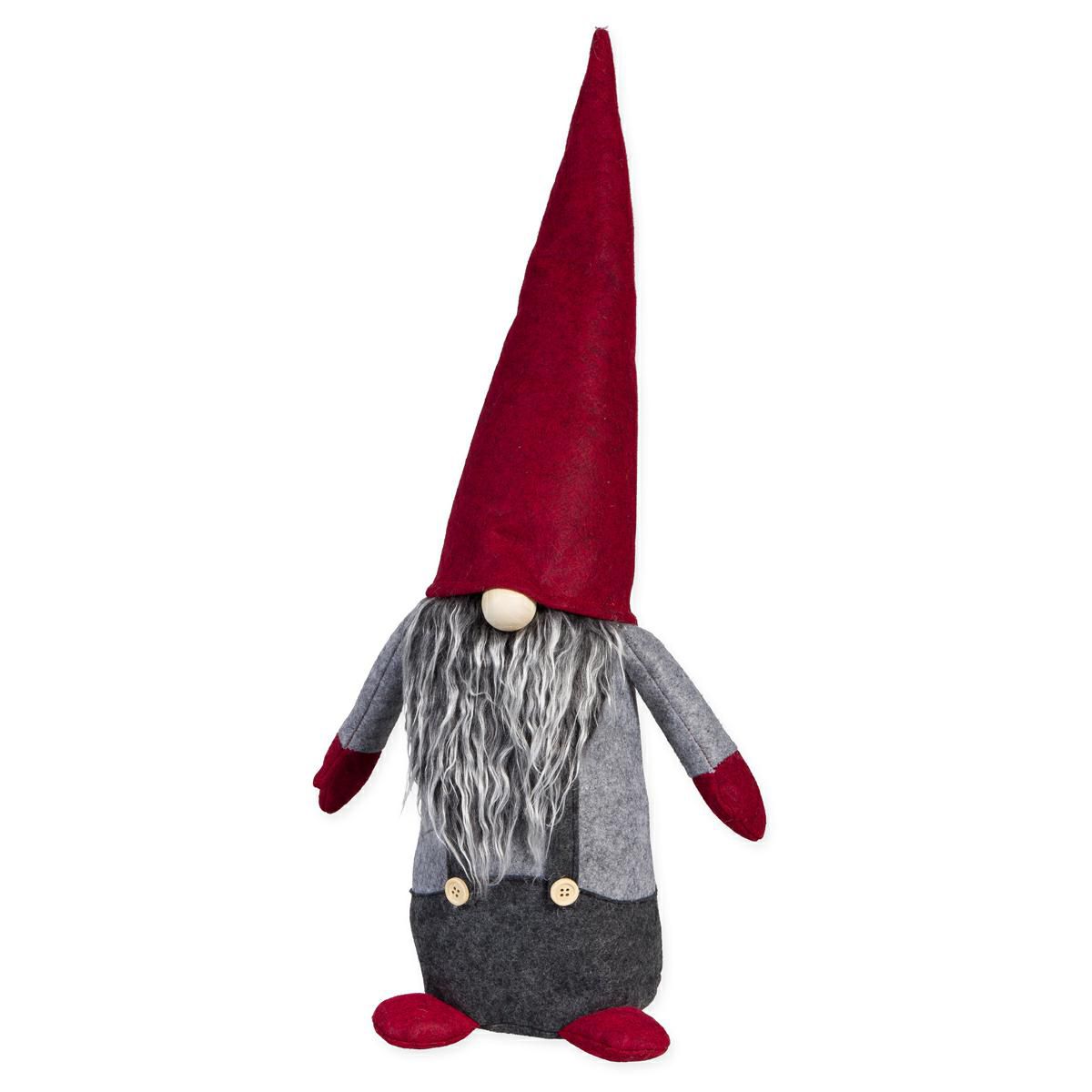 GNOMO TESSUTO D.13,5 CMH.55 CM ROSSO/GRIGIO/ANTRACITE GNOMO TESSUTO D.13,5 CMH.55 CM ROSSO/GRIGIO/ANTRACITE