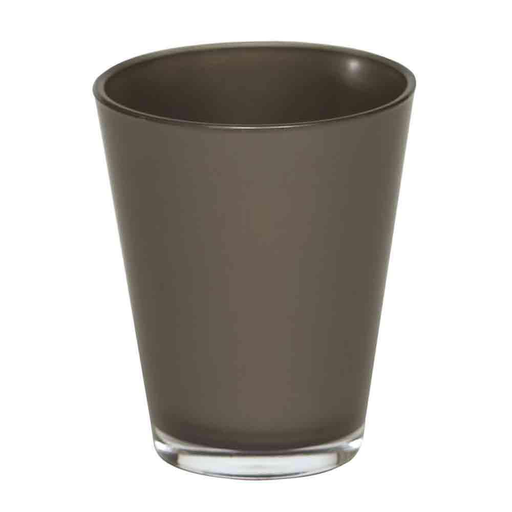 VASO VETRO CONICO TONDOD14 H17 ANTRACITE HY