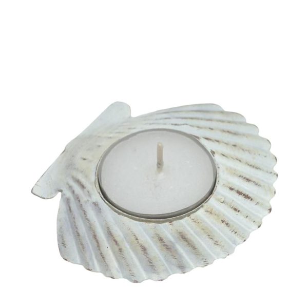 PORTATEALIGHT CONCHIGLIA D9 H2 CM BIANCO